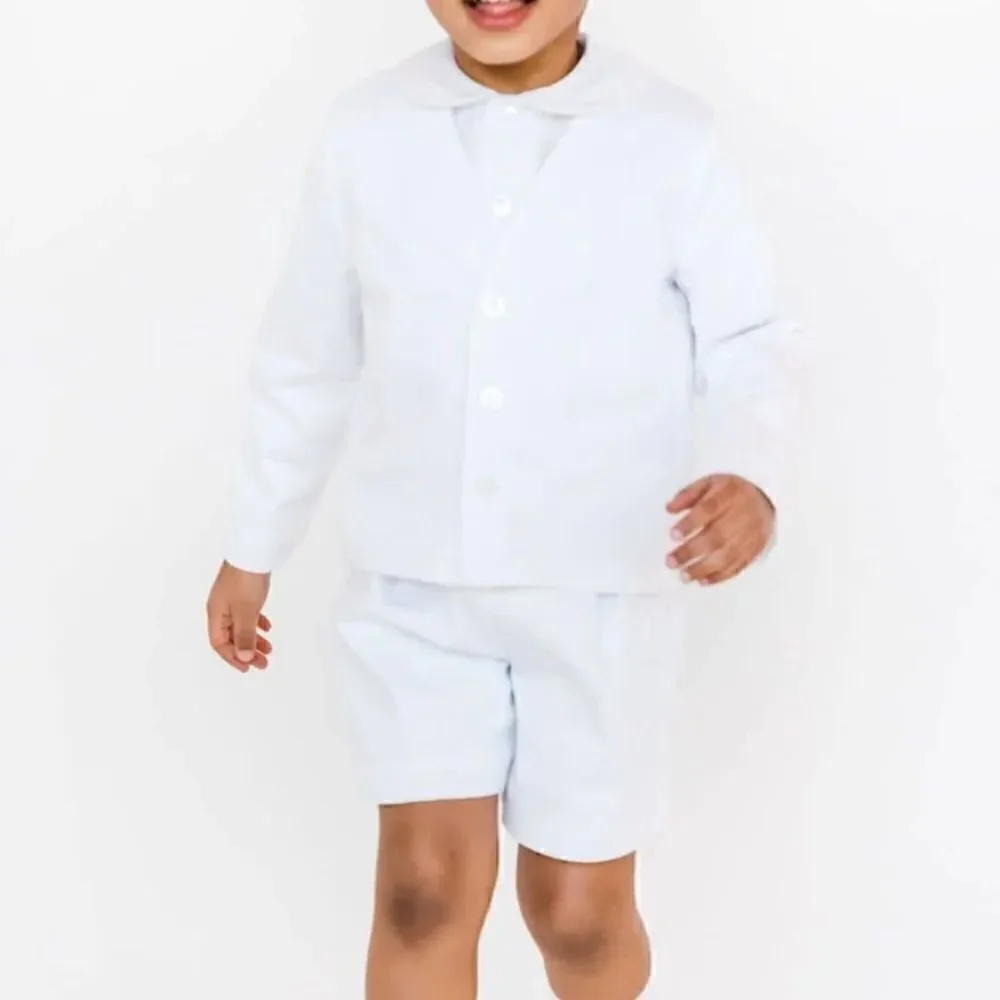 Florence Eiseman 3-piece ottoman stripe grey white suit, 24 months, NWT